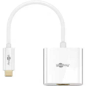 Adattatore grafico USB GOOBAY 66259 — ingresso USB 3.2 Gen 1 Type-C, bianco, cavo 0,2 m