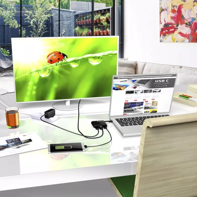CLUB3D USB Type C a VGA + USB 3.0 + USB Type C ricarica mini dock