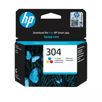 HP 304 cartuccia inchiostro originale tricolore, ciano, magenta, giallo, 1 pz., 100 pagine