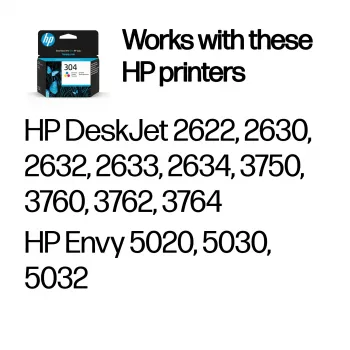 HP 304 cartuccia inchiostro originale tricolore, ciano, magenta, giallo, 1 pz., 100 pagine
