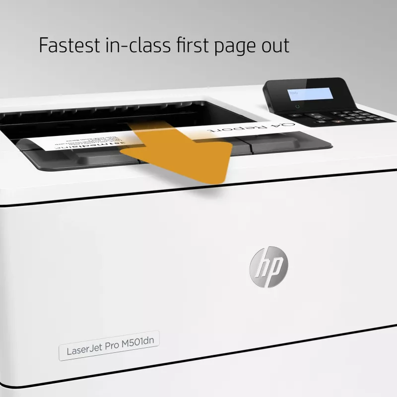 HP LaserJet Pro M501dn, Laser, 600 x 600 DPI, A4, 43 ppm, Stampa fronte/retro, Pronto per la rete