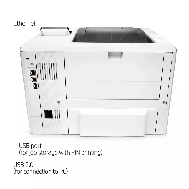 HP LaserJet Pro M501dn, Laser, 600 x 600 DPI, A4, 43 ppm, Stampa fronte/retro, Pronto per la rete