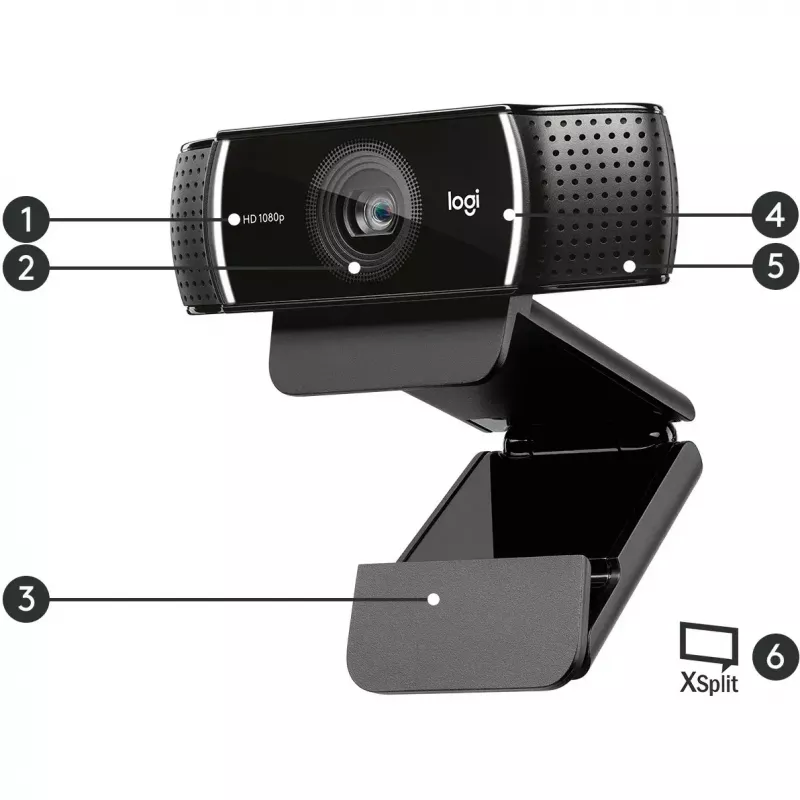Logitech C922 1920 x 1080 pixel USB Nero Webcam