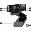 Logitech C922 1920 x 1080 pixel USB Nero Webcam