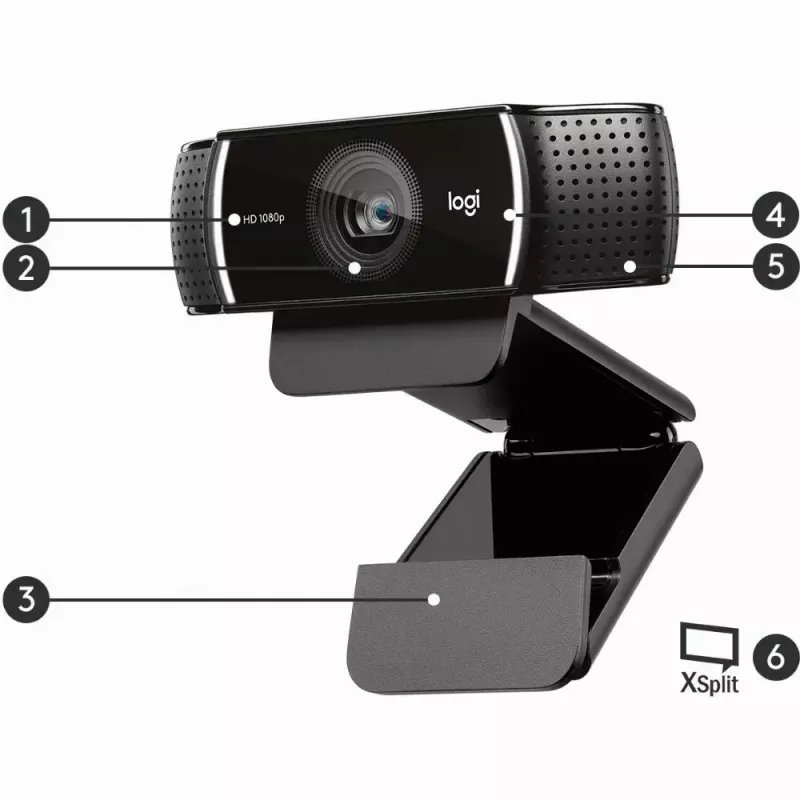 Logitech C922 1920 x 1080 pixel USB Nero Webcam