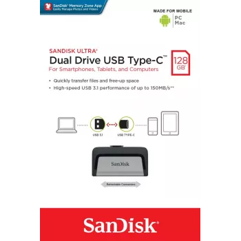 Chiavetta USB SanDisk 128 GB USB Type-A USB Type-C Ultra Dual Drive