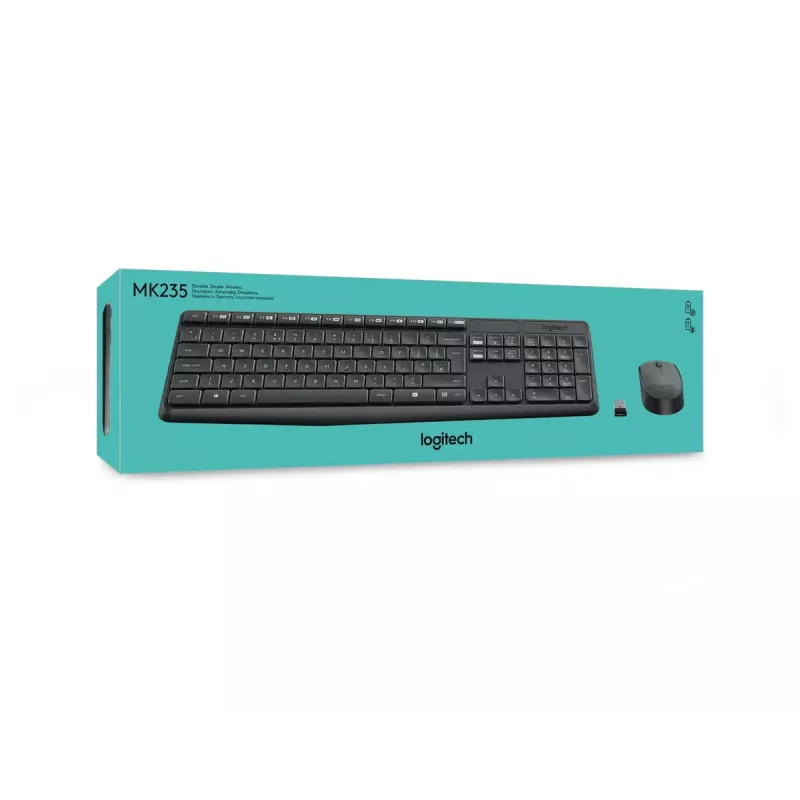 Set tastiera e mouse wireless Logitech MK235