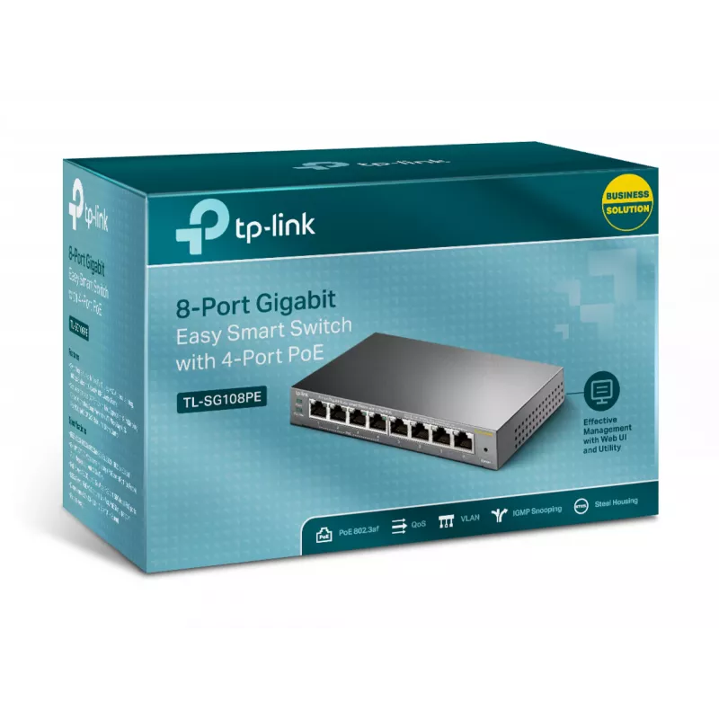 Switch managed TP-Link TL-SG108PE 8 porte Gigabit con 4 porte PoE