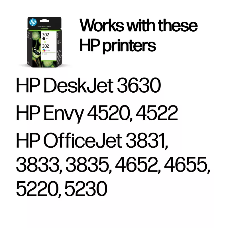 HP 302 Confezione da 2 Nero/Tricolor Cartucce d'inchiostro Original