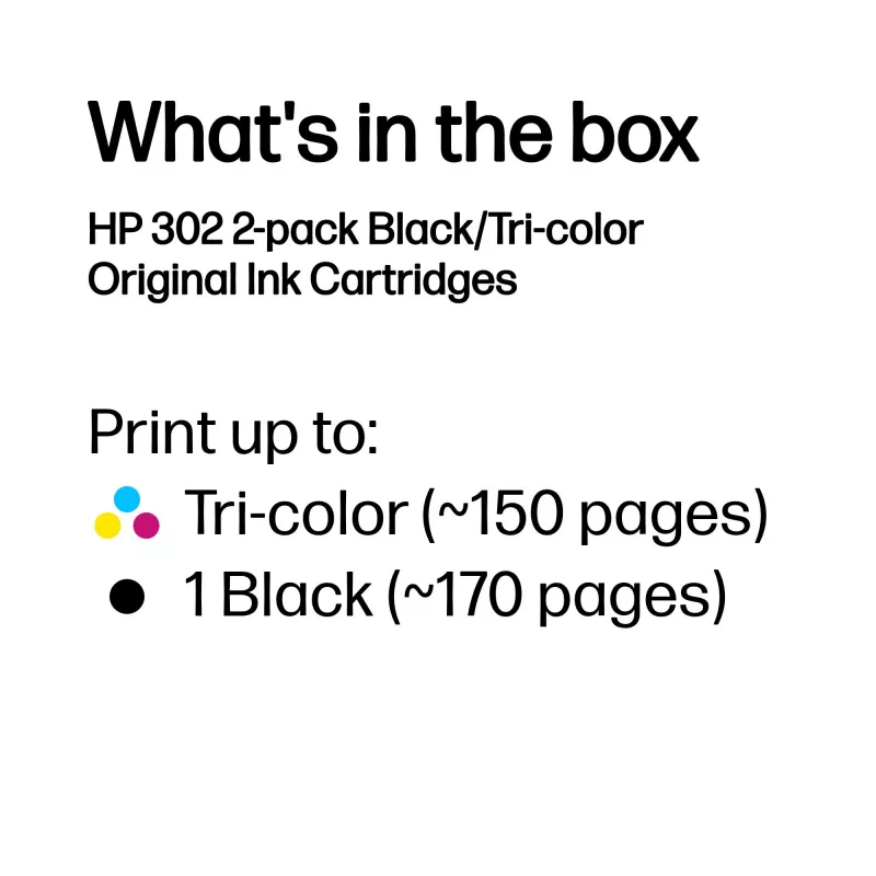 HP 302 Confezione da 2 Nero/Tricolor Cartucce d'inchiostro Original