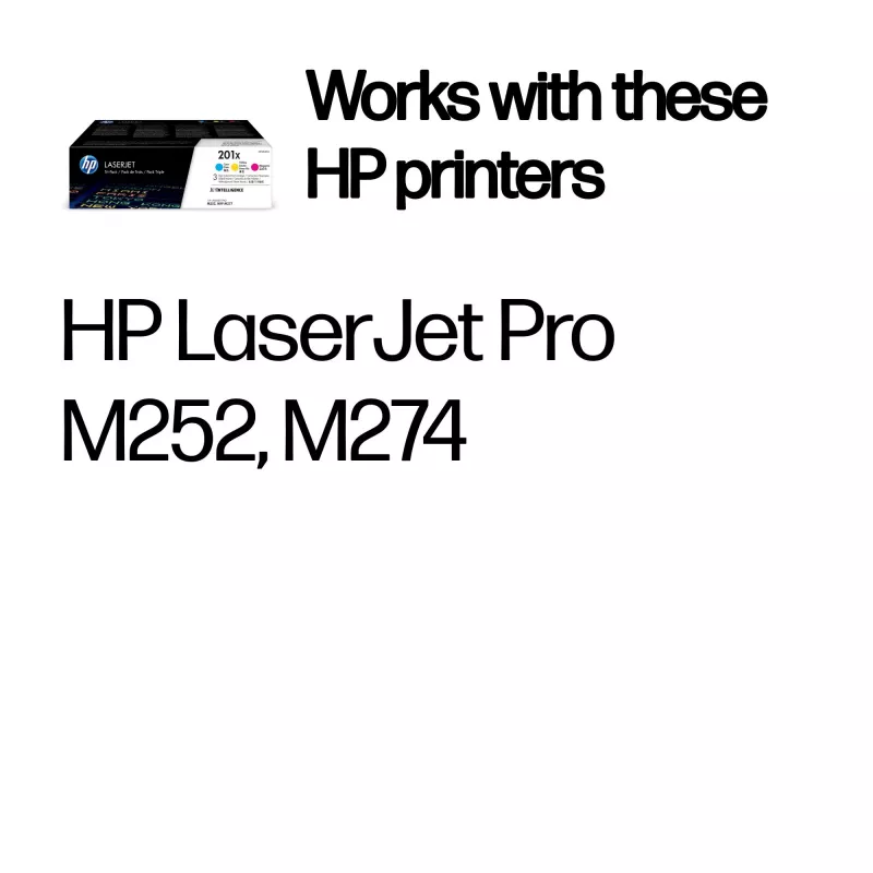 HP 201X confezione da 3 High Yield ciano/magenta/giallo cartucce toner Original LaserJet