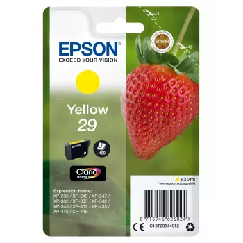 Epson Strawberry confezione singola giallo 29 Claria Home Ink, resa standard, giallo, inchiostro a base pigmentata, 3.2 ml, 1 pz., 180 pagine
