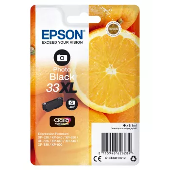 Epson Oranges confezione singola foto nero 33XL Claria Premium Ink