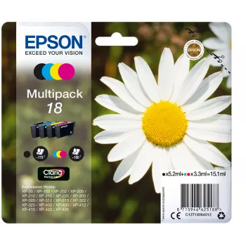 Cartuccia d'inchiostro Epson 18 multipack C13T18064012 nero, ciano, magenta, giallo