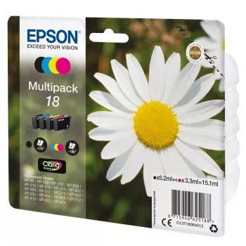 Cartuccia d'inchiostro Epson 18 multipack C13T18064012 nero, ciano, magenta, giallo