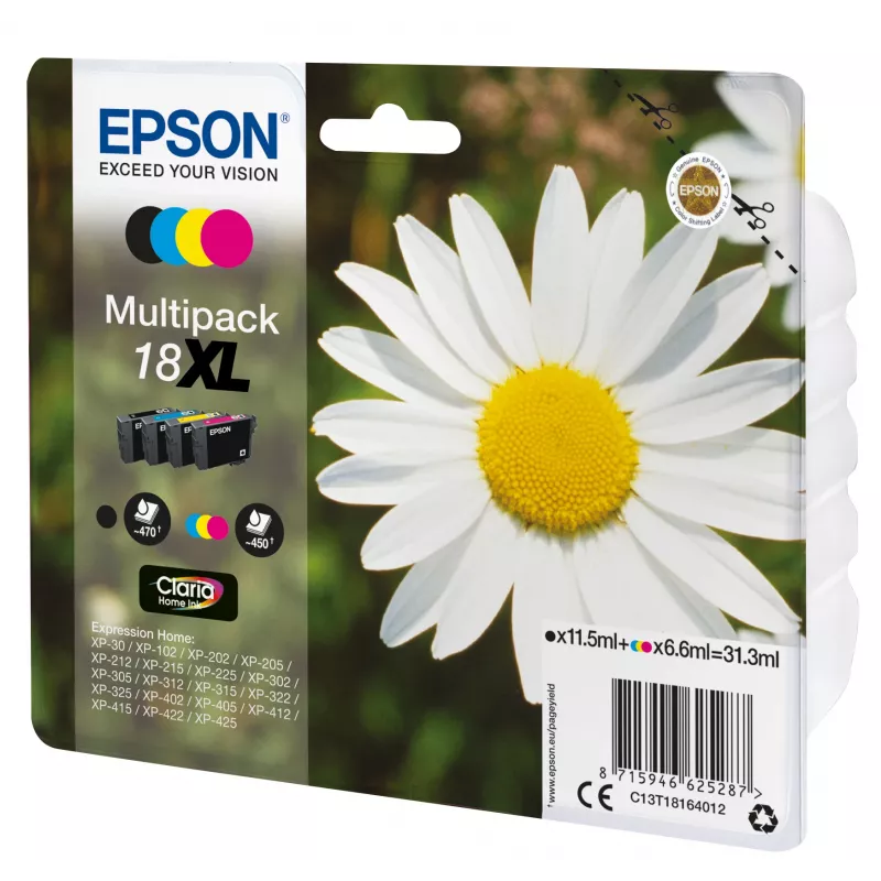 Epson Daisy multipack 4 colori 18XL Claria Home inchiostro