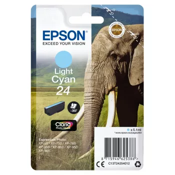 Cartuccia Epson 24 ciano chiaro 360 pagine C13T24254012