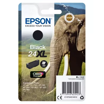 Epson Elephant confezione singola nero 24XL Claria Photo HD inchiostro