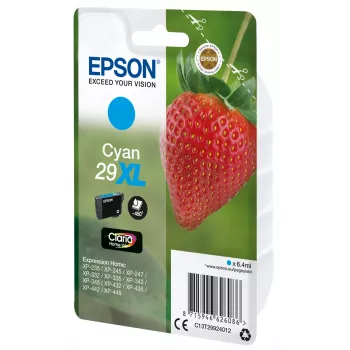 Epson Strawberry confezione singola ciano 29XL Claria Home inchiostro, resa alta (XL), ciano, 6,4 ml, 1 pz., 450 pagine