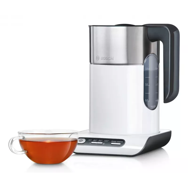 Bosch TWK8611P bollitore elettrico 1,5 L 2400 W antracite, acciaio inox, bianco