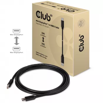 CLUB3D cavo Mini DisplayPort 1.4 HBR3 8K60Hz connettore maschio / connettore maschio 2 m / 6,56 piedi