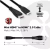 Club 3D CAC-1350 cavo da Mini HDMI a HDMI 2.0, 4K60Hz, maschio/maschio, 1 m, nero