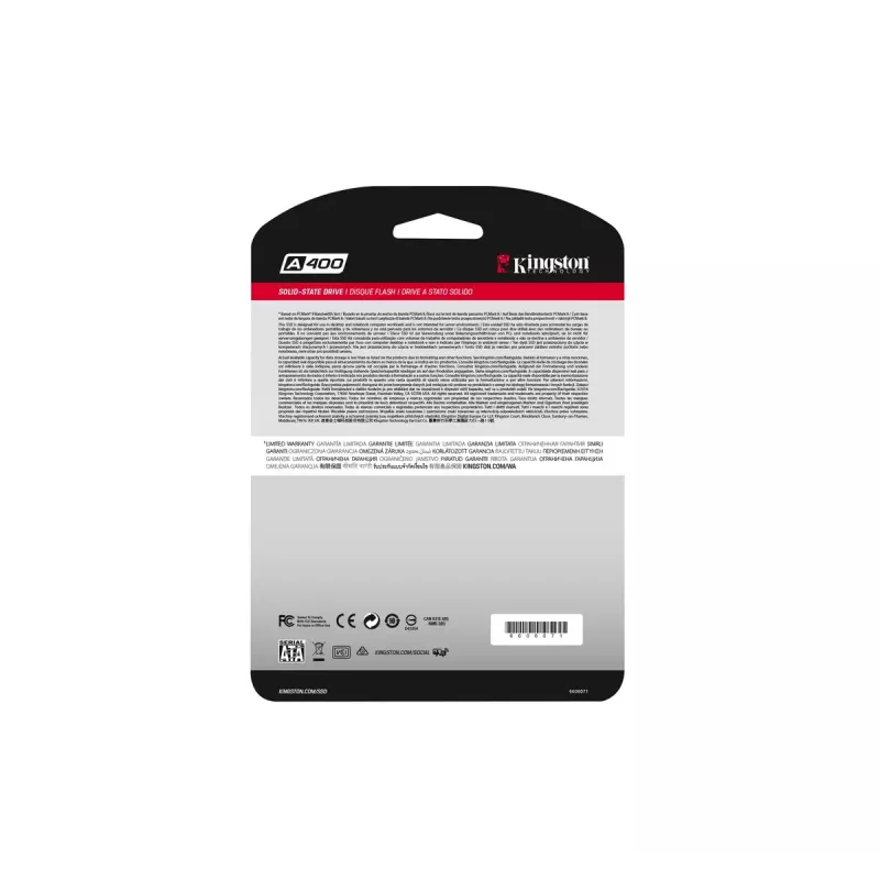 Kingston Technology A400 480 GB 2,5 pollici Serial ATA III TLC