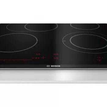 Bosch Serie 8 PKN675DP1D piano cottura nero, acciaio inox da incasso piano cottura in vetroceramica 4 zone