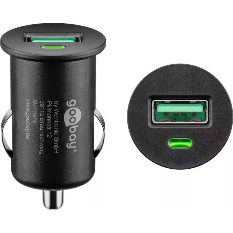 Caricabatterie da auto Goobay 18 W Quick Charge 3.0 nero
