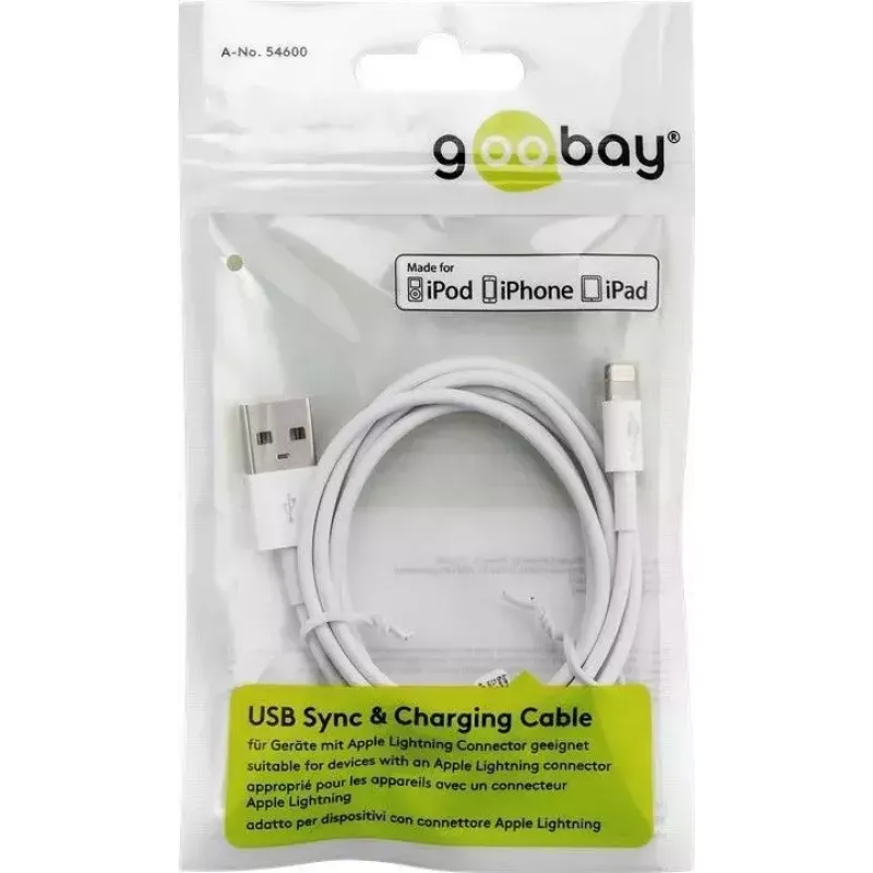 Goobay Cavo di ricarica e sincronizzazione Lightning USB 2 m Lightning USB A