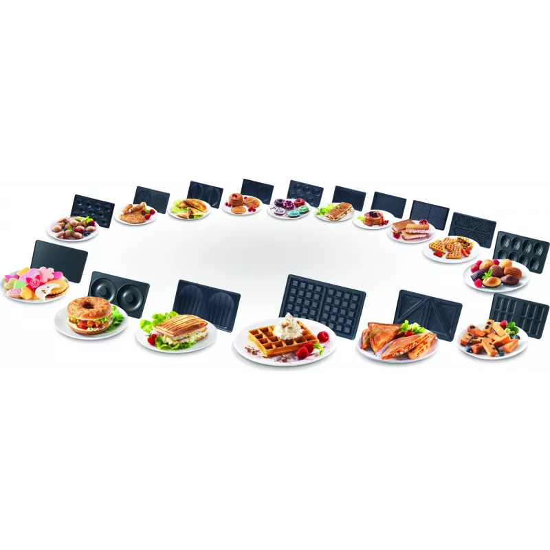 Tefal Snack Collection SW852D sandwich maker 700 W nero, acciaio inox