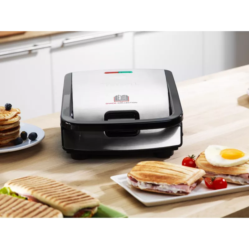 Tefal Snack Collection SW852D sandwich maker 700 W nero, acciaio inox