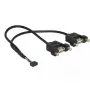 Cavo USB DeLOCK 84832 USB 2.0 0,25 m 2 x USB A nero