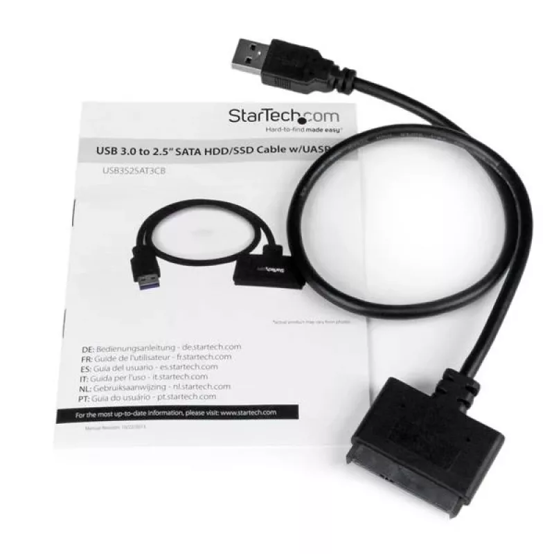 Cavo SATA-USB StarTech.com con UASP, nero, 6 Gbit/s, CE, FCC, 0 – 60 °C, -10 – 70 °C, 49 mm