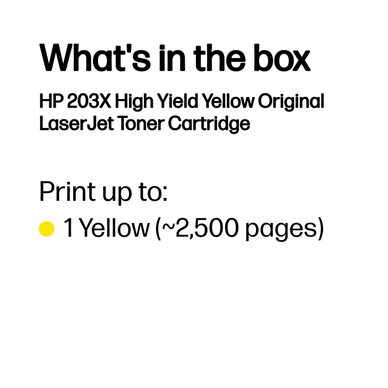 HP LaserJet 203X cartuccia toner originale giallo alta capacità