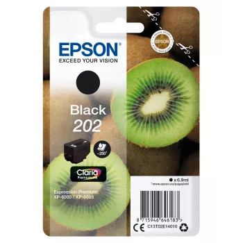 Cartuccia EPSON cartuccia d'inchiostro confezione singola Kiwi nero 202 Claria Premium Ink 6,9 ml