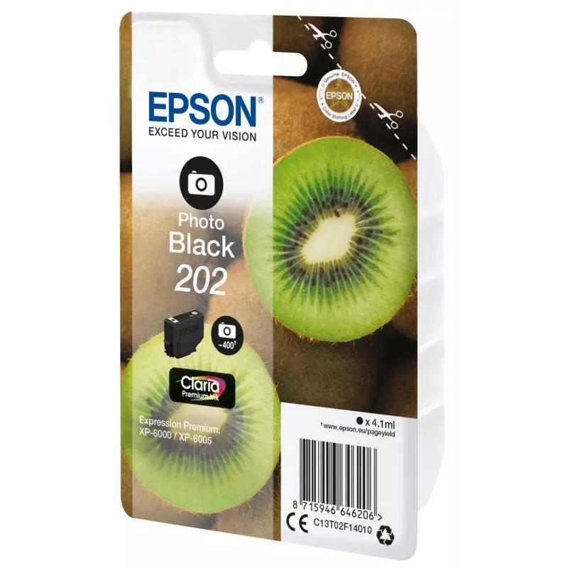 Cartuccia Epson 202 4,1 ml nero foto per Expression Premium XP-6000 XP-6005 XP-6100 XP-6105