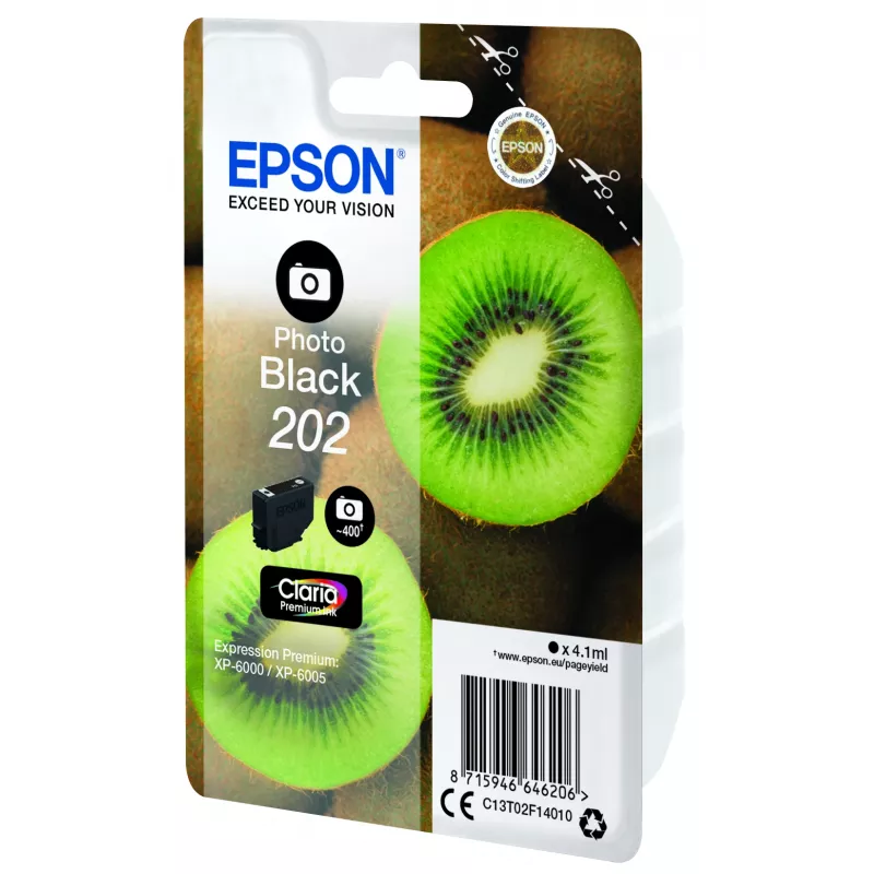 Cartuccia Epson 202 4,1 ml nero foto per Expression Premium XP-6000 XP-6005 XP-6100 XP-6105
