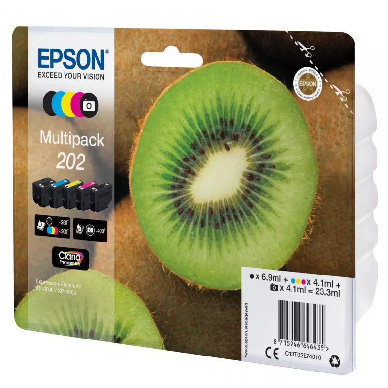Epson Kiwi multipack 5 colori 202 Claria Premium inchiostro