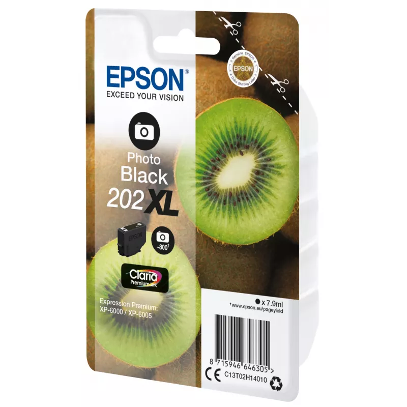Epson 202XL cartuccia d'inchiostro nero foto per Expression Premium XP-6000 (C13T02H14010)