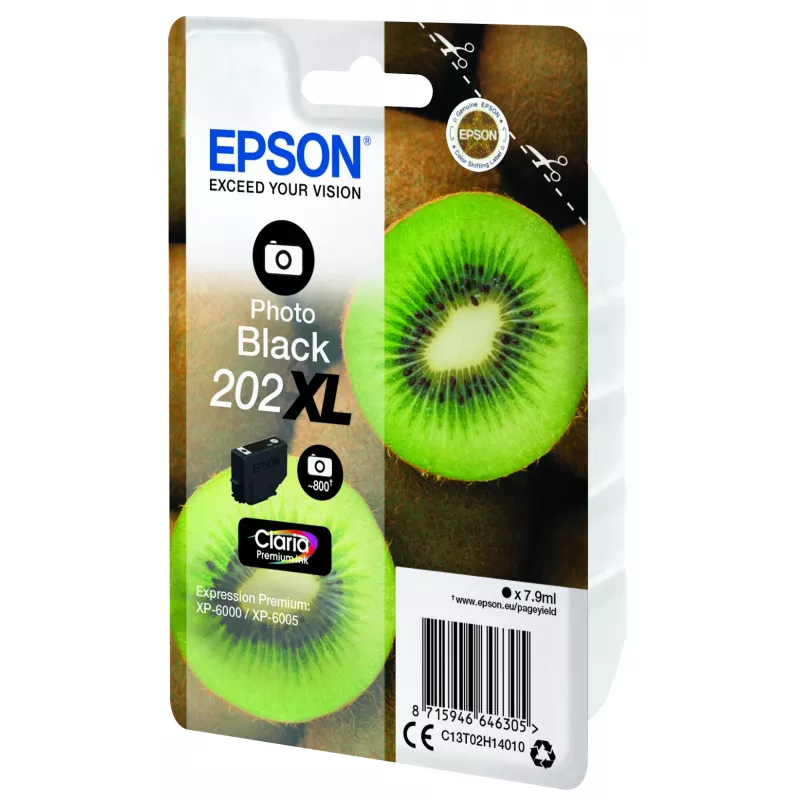 Epson 202XL cartuccia d'inchiostro nero foto per Expression Premium XP-6000 (C13T02H14010)