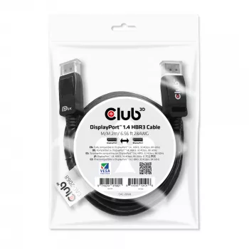 CLUB3D cavo DisplayPort 1.4 HBR3 2m/6.56ft M/M 8K60Hz