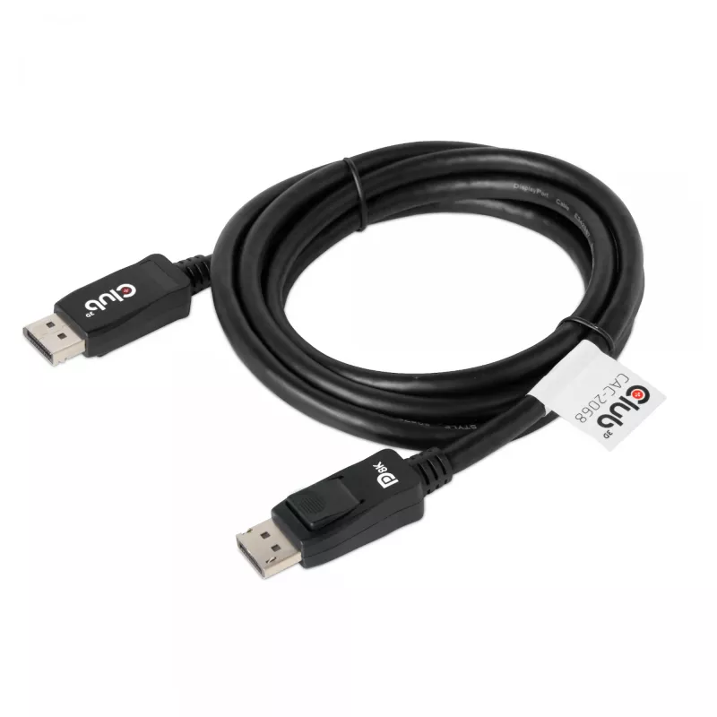 Club 3D CAC-2068 cavo DisplayPort 1.4, HBR3, 32,4 Gbps, 8K60Hz, M/M, 2 m, nero
