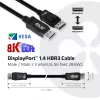 Club 3D CAC-2068 cavo DisplayPort 1.4, HBR3, 32,4 Gbps, 8K60Hz, M/M, 2 m, nero