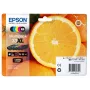 Epson Oranges multipack 5 colori 33XL Claria Premium inchiostro, alta capacità (XL), nero, nero foto, ciano, magenta, giallo, inchiostro pigmentato, inchiostro a base di colorante, 12.2 ml, 8.9 ml