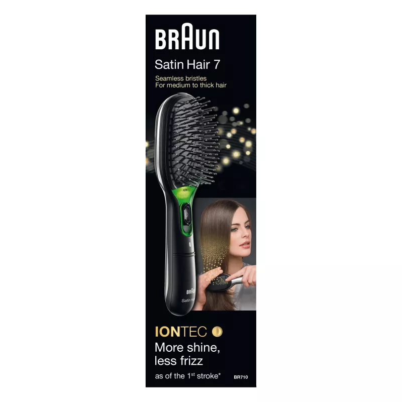 Spazzola per capelli Paddle BRAUN BR710 per adulti, nero e verde, 175 g