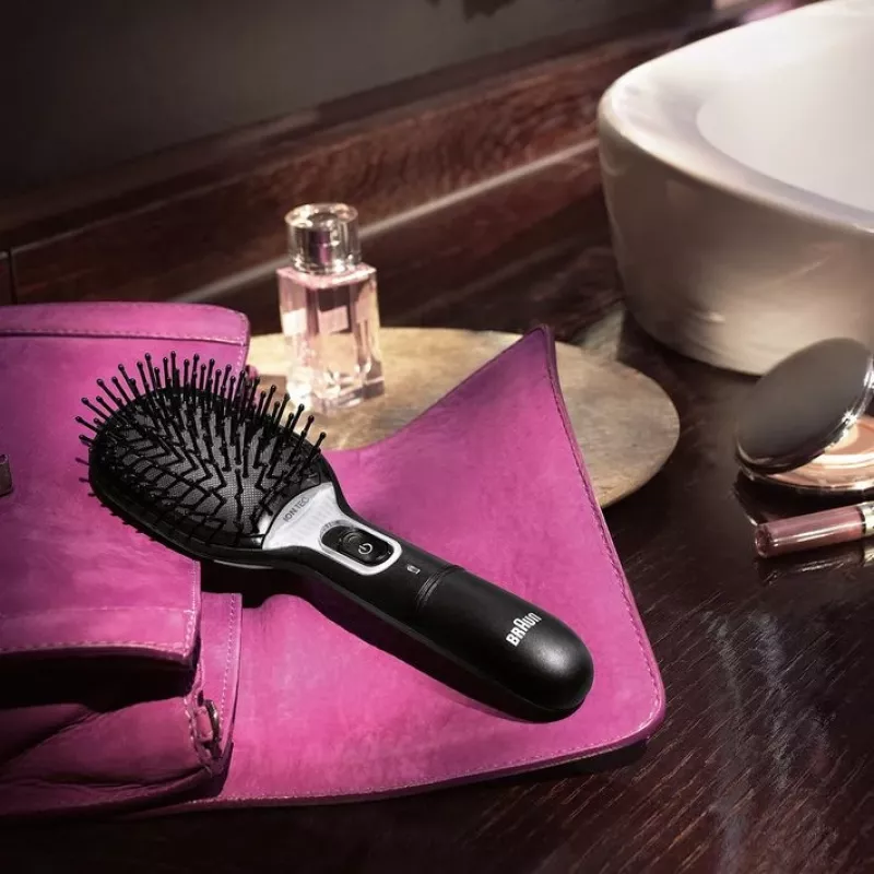 Spazzola per capelli Paddle BRAUN BR710 per adulti, nero e verde, 175 g
