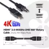 Club 3D CAC-1360 cavo HDMI 2.0 con Ethernet, rotante a 360°, 4K60Hz UHD, M/M, 2 m, nero