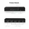 CLUB3D HDMI™ 4K@60Hz UHD Splitter AC Power 4 Porte