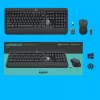 Set tastiera e mouse wireless Logitech MK540 Advanced – tastiera full-size QWERTZ, ricevitore USB, layout US, mouse ergonomico, nero/bianco